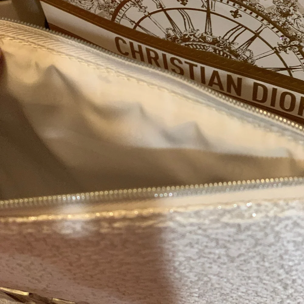 Absolute stunning brand new silver sparkly authentic Dior cosmetic bag,must have